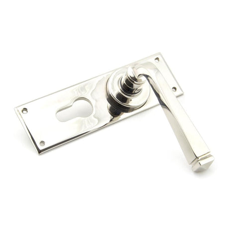 From The Anvil Door Furniture Polished Nickel / Euro Profile Lock Handles From The Anvil - Polished Nickel Avon Lever Euro Lock Set