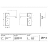 From The Anvil Door Furniture Polished Nickel / Euro Profile Lock Handles From The Anvil - Polished Nickel Avon Lever Euro Lock Set