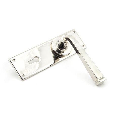 From The Anvil Door Furniture Polished Nickel / Std. Lock Handles From The Anvil - Polished Nickel Avon Lever Lock Set