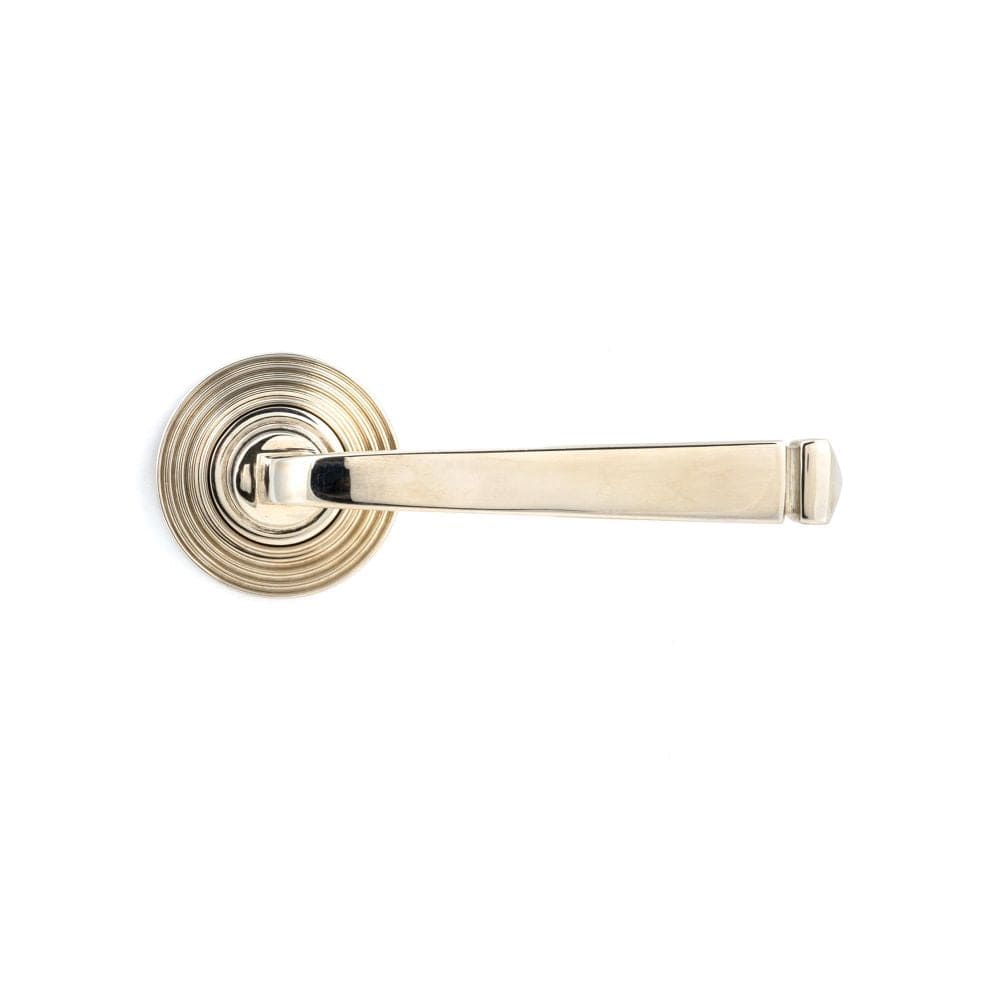 From The Anvil Door Furniture Polished Nickel / Round Rose From The Anvil - Polished Nickel Avon Round Lever on Rose Set (Beehive) - Unsprung