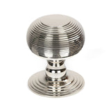 From The Anvil Door Furniture Polished Nickel / Beehive Centre Door Knob From The Anvil - Polished Nickel Beehive Centre Door Knob