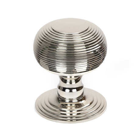 From The Anvil Door Furniture Polished Nickel / Beehive Centre Door Knob From The Anvil - Polished Nickel Beehive Centre Door Knob