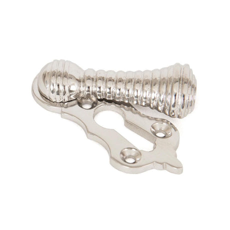 From The Anvil Door Furniture Polished Nickel / Mortice Key Profile Escutcheons From The Anvil - Polished Nickel Beehive Escutcheon