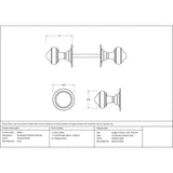 From The Anvil Door Furniture Polished Nickel / Mortice Knobs From The Anvil - Polished Nickel Brockworth Mortice Knob Set