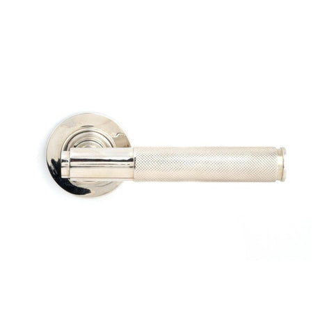 From The Anvil Door Furniture Polished Nickel / Round Rose From The Anvil - Polished Nickel Brompton Lever on Rose Set (Plain) - Unsprung