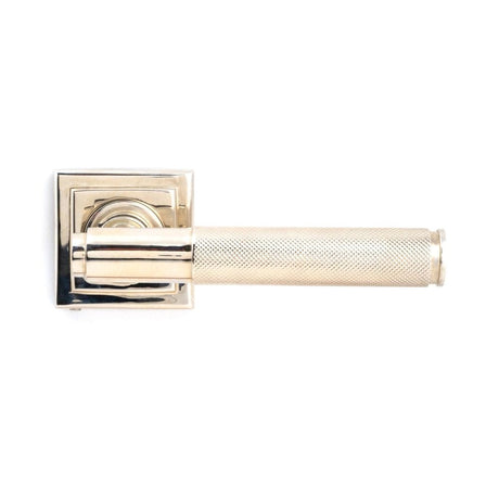 From The Anvil Door Furniture Polished Nickel / Square Rose From The Anvil - Polished Nickel Brompton Lever on Rose Set (Square) - Unsprung