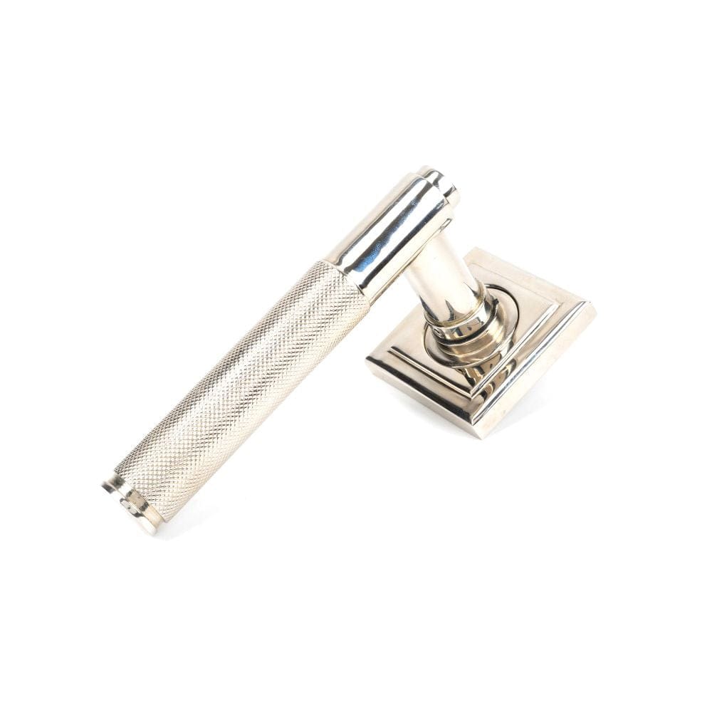 From The Anvil Door Furniture Polished Nickel / Square Rose From The Anvil - Polished Nickel Brompton Lever on Rose Set (Square) - Unsprung