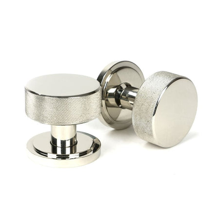 From The Anvil Door Furniture Polished Nickel / Mortice/Rim Knobs From The Anvil - Polished Nickel Brompton Mortice/Rim Knob Set (Art Deco)