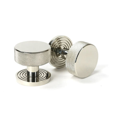 From The Anvil Door Furniture Polished Nickel / Mortice/Rim Knobs From The Anvil - Polished Nickel Brompton Mortice/Rim Knob Set (Beehive)