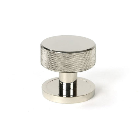 From The Anvil Door Furniture Polished Nickel / Mortice/Rim Knobs From The Anvil - Polished Nickel Brompton Mortice/Rim Knob Set (Plain)