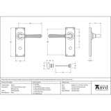 From The Anvil Door Furniture Polished Nickel / Bathroom Lock Handles From The Anvil - Polished Nickel Hammered Newbury Lever Bathroom Set