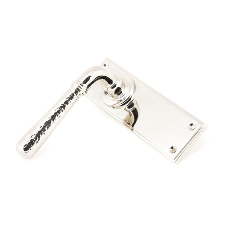 From The Anvil Door Furniture Polished Nickel / Latch Handles From The Anvil - Polished Nickel Hammered Newbury Lever Latch Set