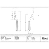 From The Anvil Window Furniture Polished Nickel / Right Hand / Yes From The Anvil - Polished Nickel Hinton Espag - RH