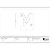 From The Anvil Door Furniture Polished Nickel / Letters / M From The Anvil - Polished Nickel Letter M