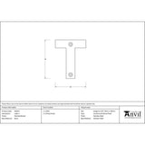 From The Anvil Door Furniture Polished Nickel / Letters / T From The Anvil - Polished Nickel Letter T