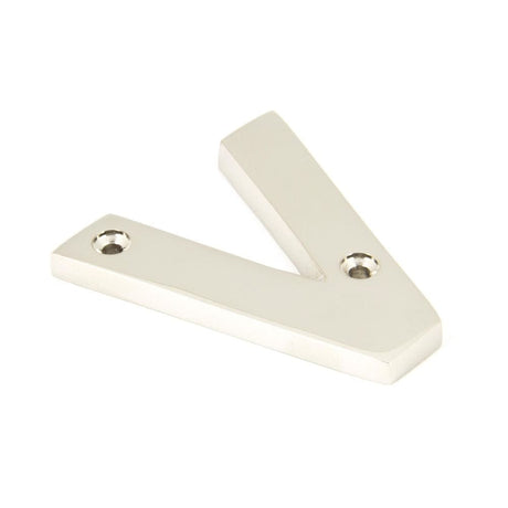 From The Anvil Door Furniture Polished Nickel / Letters / V From The Anvil - Polished Nickel Letter V