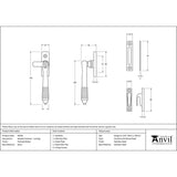From The Anvil Window Furniture Polished Nickel / Yes / Mortice & Hook Place From The Anvil - Polished Nickel Locking Reeded Fastener