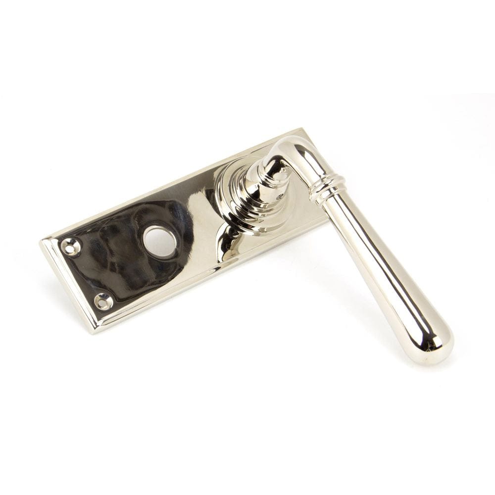 From The Anvil Door Furniture Polished Nickel / Bathroom Lock Handles From The Anvil - Polished Nickel Newbury Lever Bathroom Set