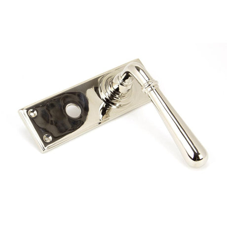 From The Anvil Door Furniture Polished Nickel / Bathroom Lock Handles From The Anvil - Polished Nickel Newbury Lever Bathroom Set