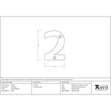 From The Anvil Door Furniture Polished Nickel / Numerals / 2 From The Anvil - Polished Nickel Numeral 2