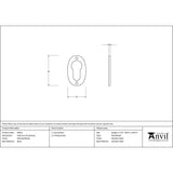 From The Anvil Door Furniture Polished Nickel / Euro Profile Escutcheons From The Anvil - Polished Nickel Oval Euro Escutcheon