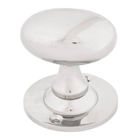 From The Anvil Door Furniture Polished Nickel / Mortice/Rim Knobs From The Anvil - Polished Nickel Oval Mortice/Rim Knob Set