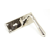 From The Anvil Door Furniture Polished Nickel / Std. Lock Handles From The Anvil - Polished Nickel Reeded Lever Lock Set