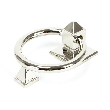 From The Anvil Door Furniture Polished Nickel / Ring Door Knocker From The Anvil - Polished Nickel Ring Door Knocker