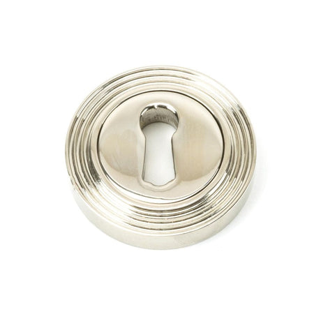 From The Anvil Door Furniture Polished Nickel / Mortice Key Profile Escutcheons From The Anvil - Polished Nickel Round Escutcheon (Beehive)