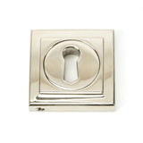 From The Anvil Door Furniture Polished Nickel / Mortice Key Profile Escutcheons From The Anvil - Polished Nickel Round Escutcheon (Square)
