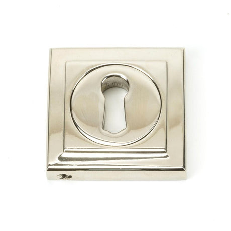 From The Anvil Door Furniture Polished Nickel / Mortice Key Profile Escutcheons From The Anvil - Polished Nickel Round Escutcheon (Square)