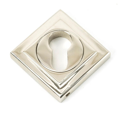 From The Anvil Door Furniture Polished Nickel / Euro Profile Escutcheons From The Anvil - Polished Nickel Round Euro Escutcheon (Square)