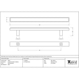 From The Anvil Cabinet Hardware Polished Nickel / Cabinet Pull Handles / Medium From The Anvil - Polished Nickel Scully Pull Handle - Medium