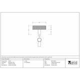 From The Anvil Cabinet Hardware Polished Stainless Steel / Cabinet T-Pulls / 30mm Dia. From The Anvil - Polished SS (304) Brompton T-Bar