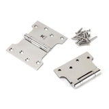 From The Anvil Hinges Polished Stainless Steel / Parliament Hinges / 4" x (102mm) From The Anvil - Polished SS 4" x 3" x 5" Parliament Hinge (pair)