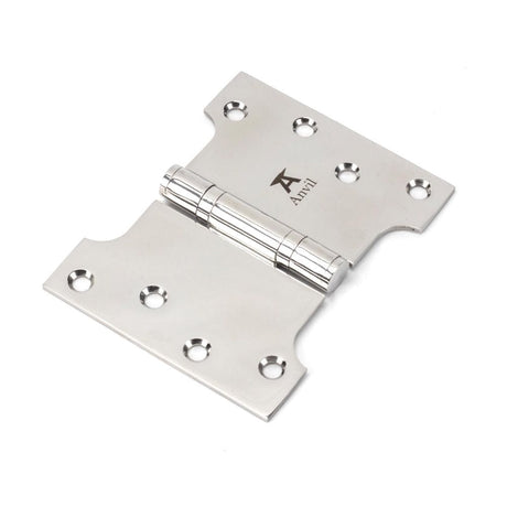 From The Anvil Hinges Polished Stainless Steel / Parliament Hinges / 4" x (102mm) From The Anvil - Polished SS 4" x 3" x 5" Parliament Hinge (pair)