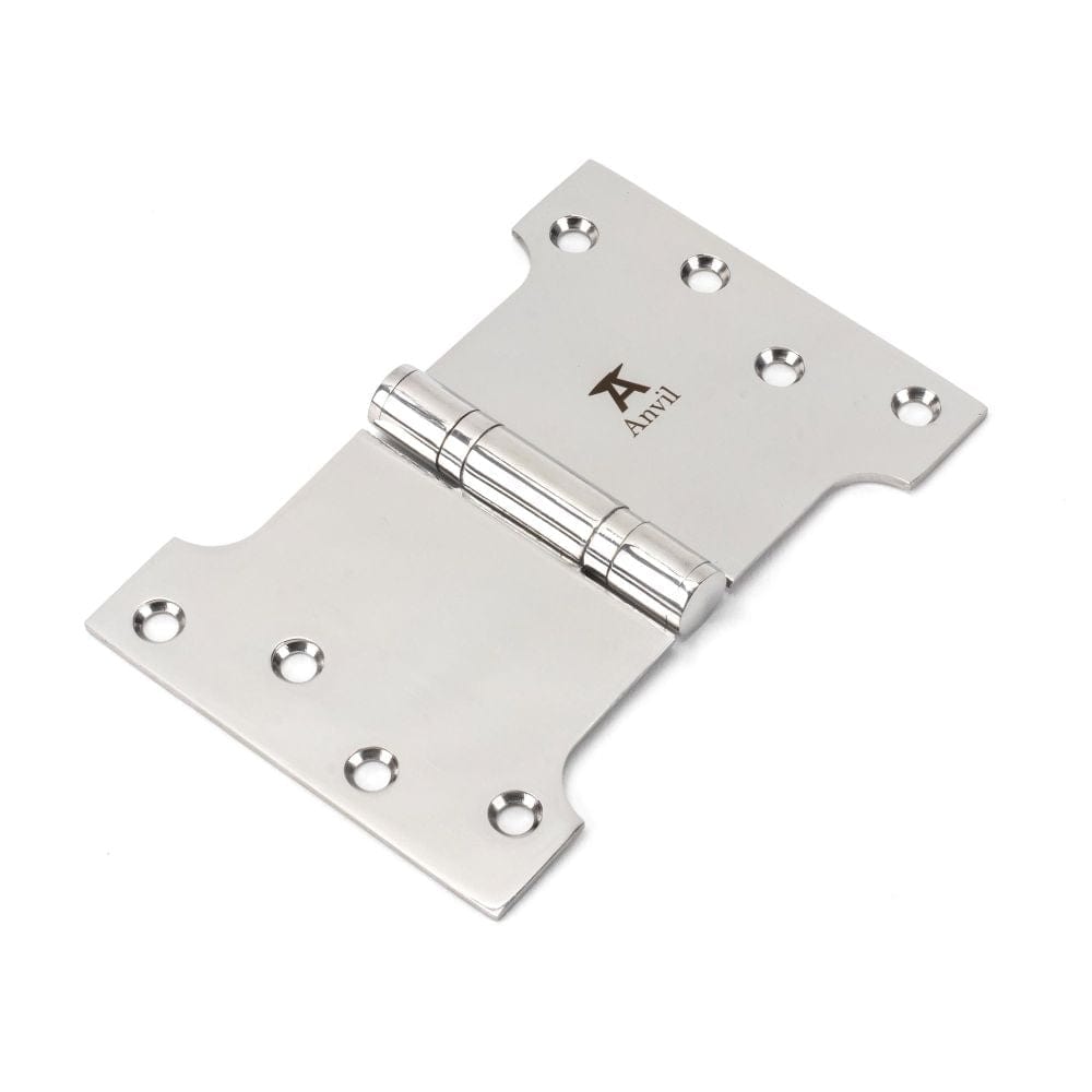 From The Anvil Hinges Polished Stainless Steel / Parliament Hinges / 4" x (102mm) From The Anvil - Polished SS 4" x 4" x 6" Parliament Hinge (pair)