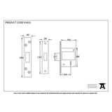 From The Anvil Locks & Latches PVD Brass / 5 Lever Deadlocks / 2.5" / 65mm From The Anvil - PVD 2Ã‚Â½" 5 Lever BS Deadlock KA