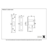 From The Anvil Locks & Latches PVD Brass / 5 Lever Deadlocks / 3" / 76mm From The Anvil - PVD 3" 5 Lever BS Deadlock KA