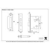 From The Anvil Locks & Latches PVD Brass / Bathroom Lock / 3" / 76mm From The Anvil - PVD 3" Heavy Duty Bathroom Mortice Lock