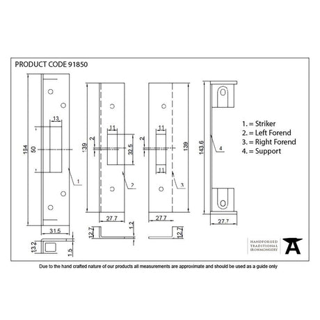 From The Anvil Locks & Latches PVD Brass / Deadlock Rebate Sets From The Anvil - PVD Ãƒâ€šÃ‚Â½" Euro Dead Lock Rebate Kit