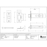 From The Anvil Locks & Latches PVD Brass / Tubular Mortice Latch / 3" From The Anvil - PVD Brass 3" Heavy Duty Latch