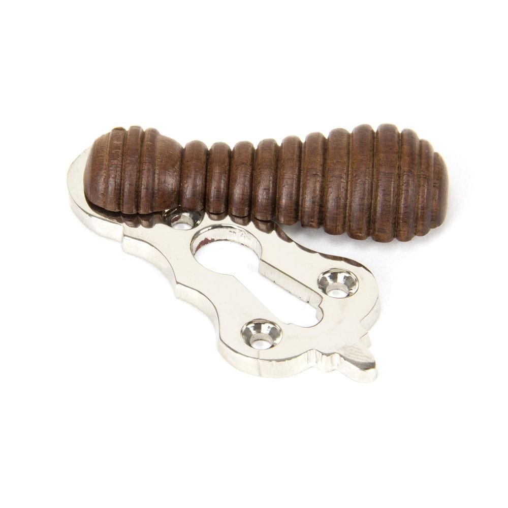 From The Anvil Door Furniture Rosewood / Mortice Key Profile Escutcheons From The Anvil - Rosewood & Polished Nickel Beehive Escutcheon