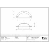 From The Anvil Cabinet Hardware Satin Brass / Cabinet Cup Pulls From The Anvil - Satin Brass 4" Plain Drawer Pull