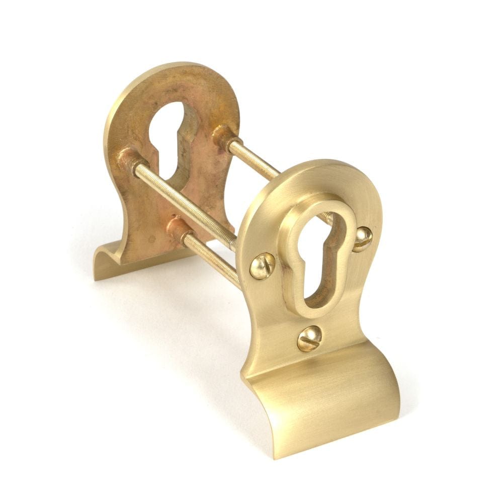 From The Anvil Door Furniture Satin Brass / Euro Profile Cylinder Pull From The Anvil - Satin Brass 50mm Euro Door Pull (Back to Back fixings)