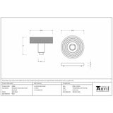 From The Anvil Door Furniture Satin Brass / Beehive Centre Door Knob From The Anvil - Satin Brass Brompton Centre Door Knob (Beehive)