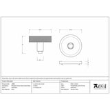 From The Anvil Door Furniture Satin Brass From The Anvil - Satin Brass Brompton Centre Door Knob (Plain)