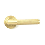 From The Anvil Door Furniture Satin Brass / Round Rose From The Anvil - Satin Brass Brompton Lever on Rose Set (Beehive) - Unsprung