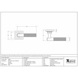 From The Anvil Door Furniture Satin Brass / Square Rose From The Anvil - Satin Brass Brompton Lever on Rose Set (Square)
