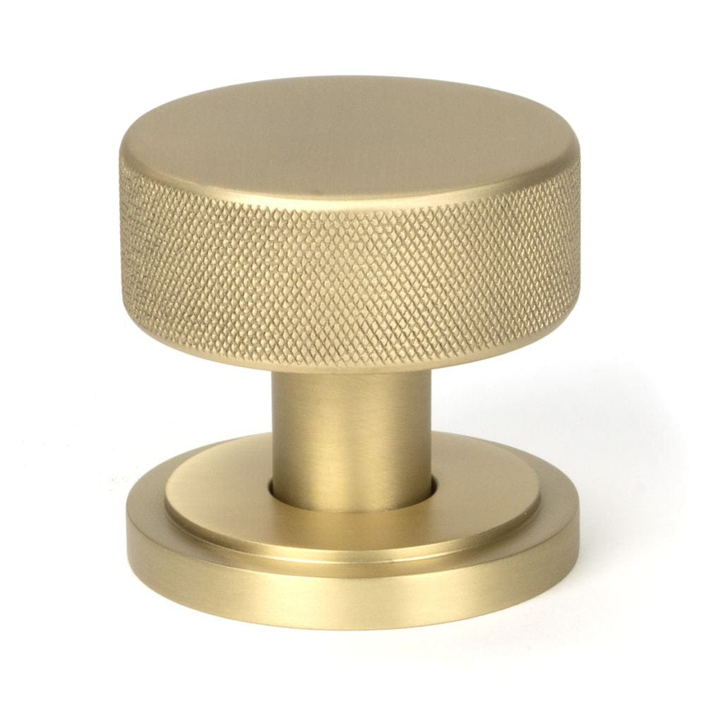 From The Anvil Door Furniture Satin Brass / Mortice/Rim Knobs From The Anvil - Satin Brass Brompton Mortice/Rim Knob Set (Art Deco)